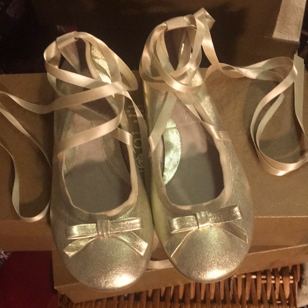 Gorgeous Gold ballerina shoes